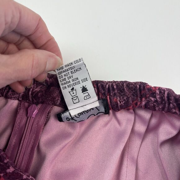 Vintage Paisley Fringe Midi Skirt 6 8 Boho Fairy Grunge Whimsigoth Western Y2K - Picture 9 of 9